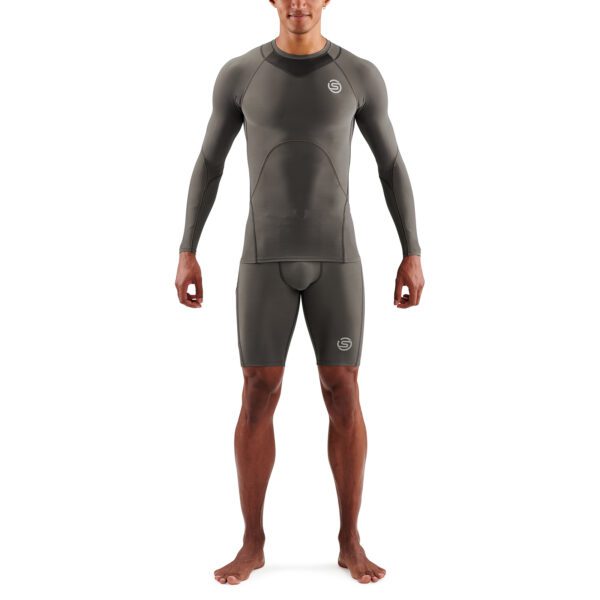 SKINS SERIES-3 MEN'S LONG SLEEVE TOP CHARCOAL