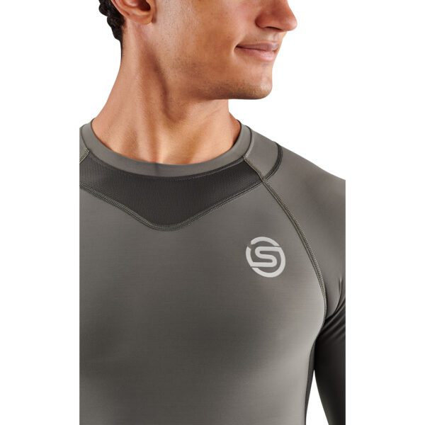 SKINS SERIES-3 MEN'S LONG SLEEVE TOP CHARCOAL - Image 3