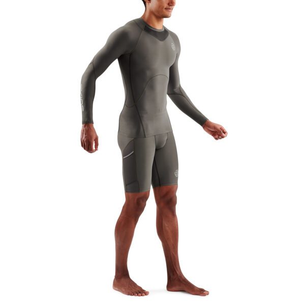SKINS SERIES-3 MEN'S LONG SLEEVE TOP CHARCOAL - Image 5