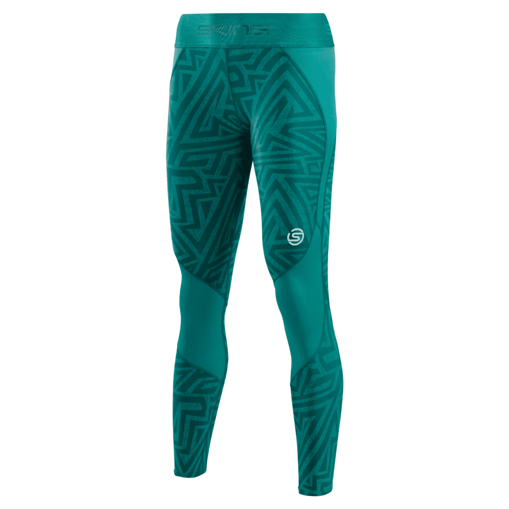 SKINS SERIES-3 WOMEN'S LONG TIGHTS PKT TEAL ANGLE - SKINS Compression ...