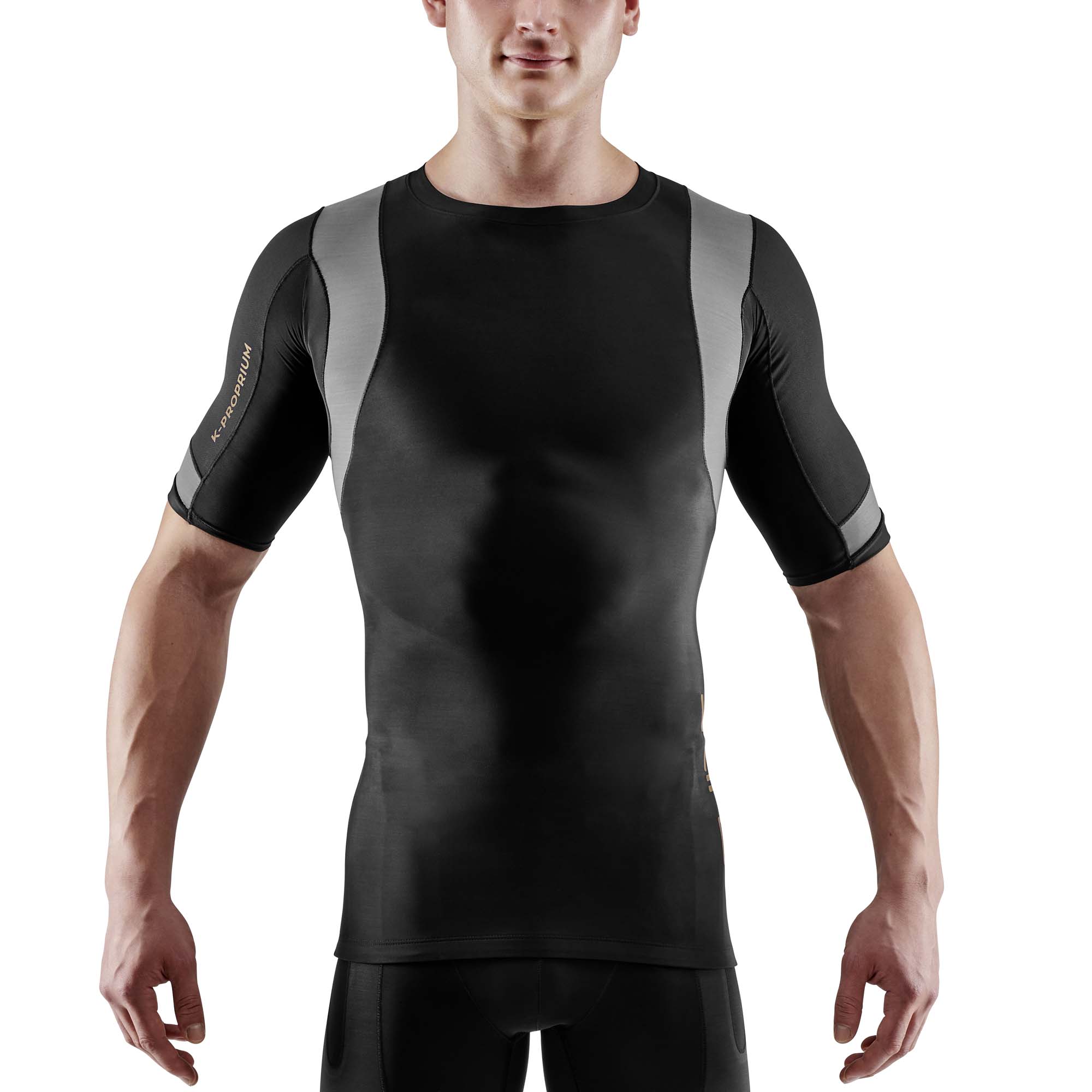 SKINS SERIES-5 K-Proprium Men's S/S Top Black/Smoke