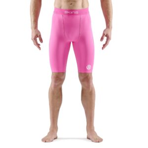 SKINS SERIES-1 MENS HALF TIGHTS Bright Pink