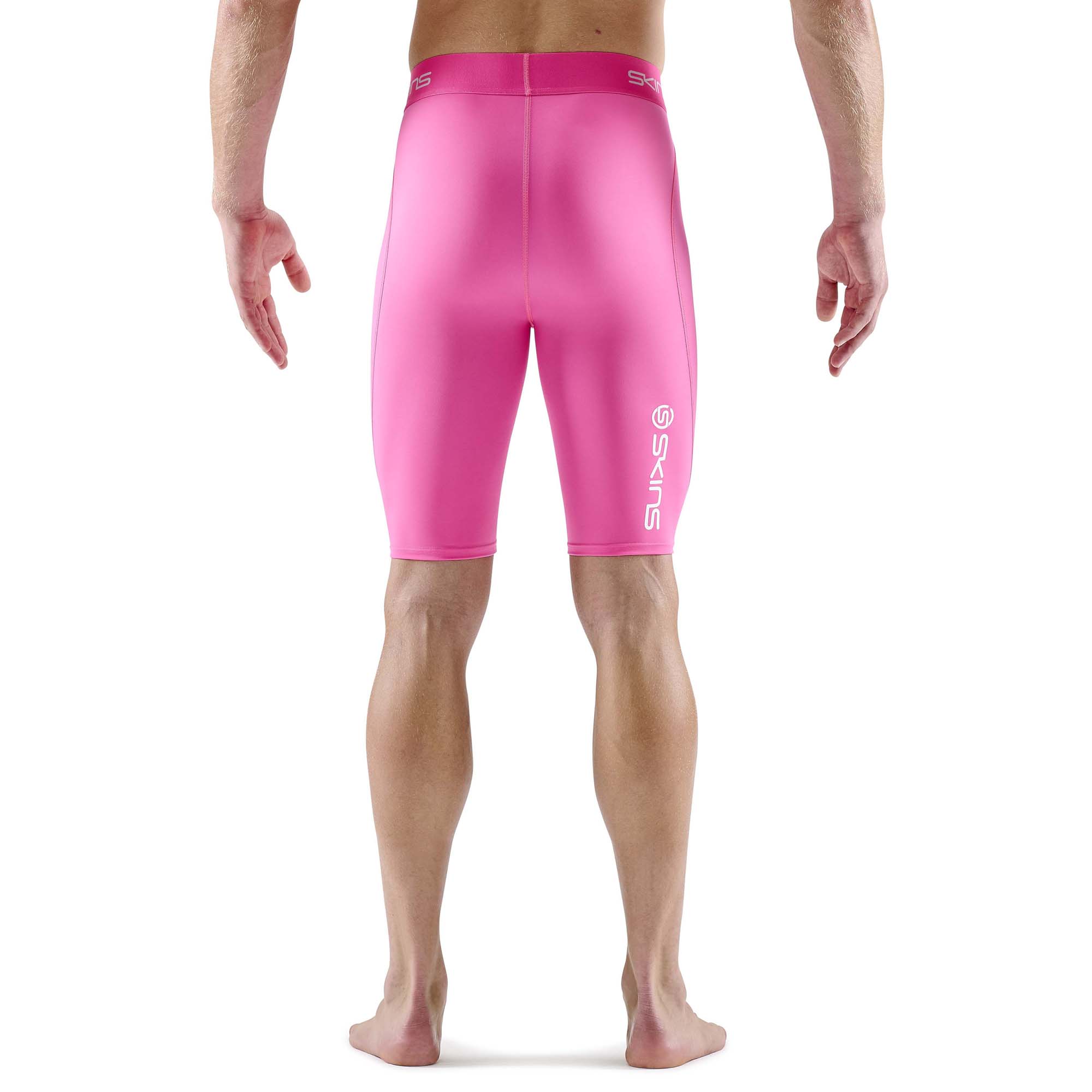 SKINS SERIES-1 MENS HALF TIGHTS Bright Pink - Image 2
