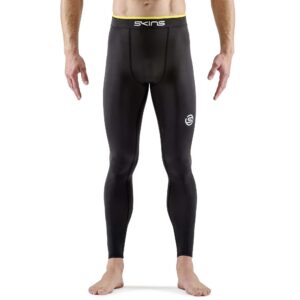 SKINS SERIES-1 MENS DOUBLE WAISTBAND LONG TIGHTS Black/Zest