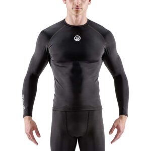 SKINS SERIES-1 MENS LONG SLEEVES TOP 2.0 Black/Zest