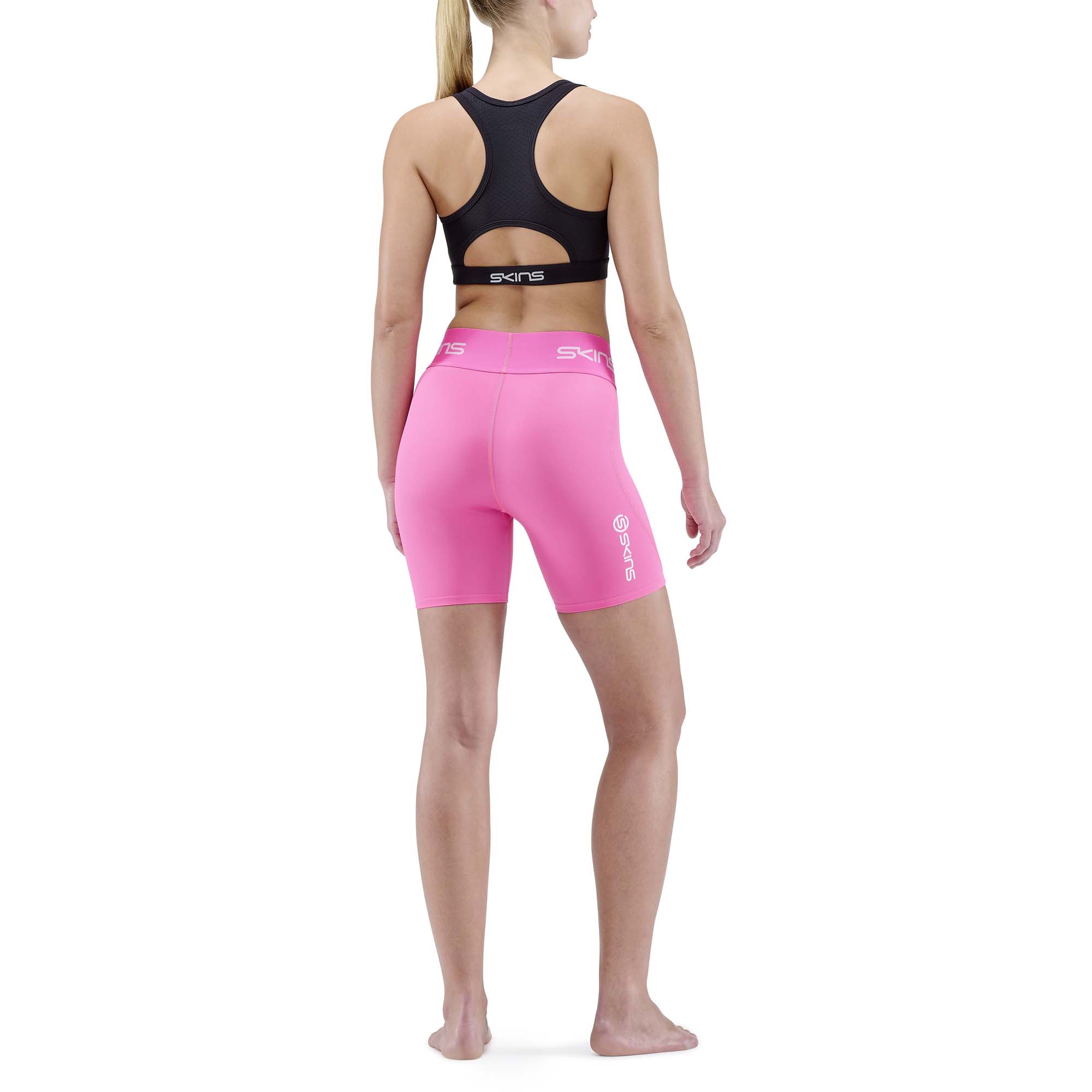 SKINS SERIES-1 WOMENS HALF TIGHTS Bright Pink - Image 2