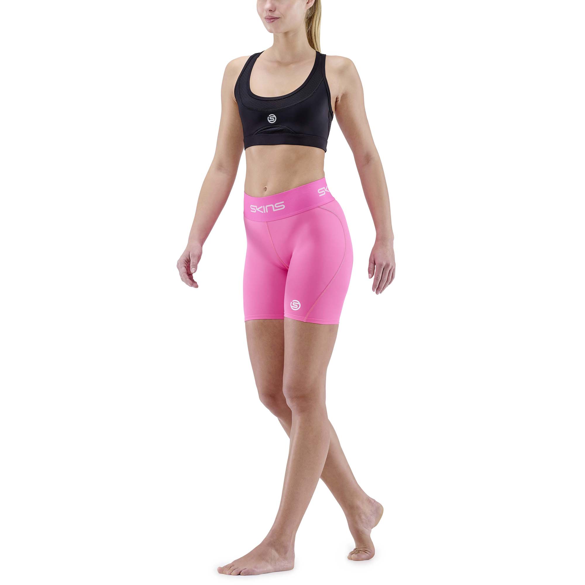 SKINS SERIES-1 WOMENS SHORTS Bright Pink - Image 3