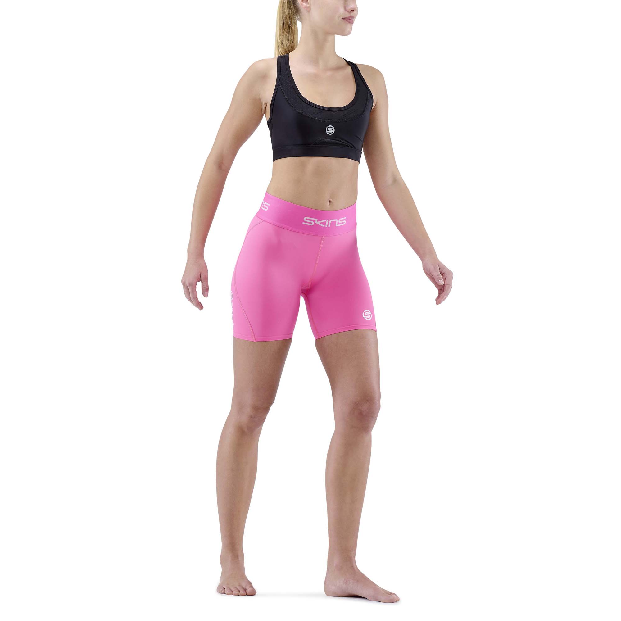 SKINS SERIES-1 WOMENS SHORTS Bright Pink - Image 4