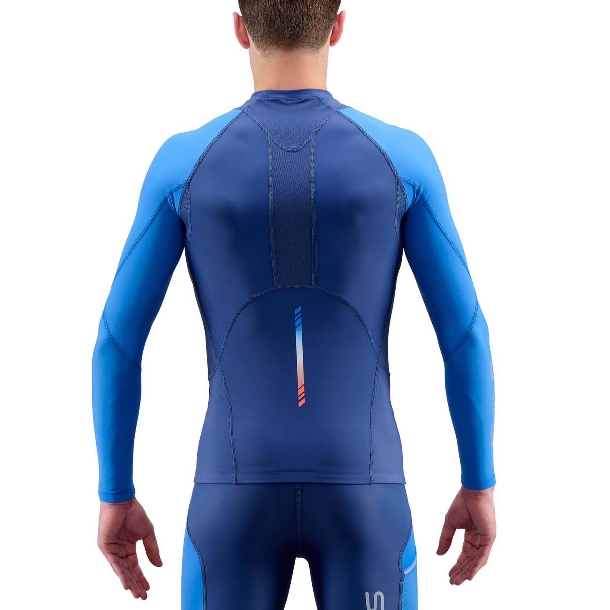 SKINS SERIES-3 Men's Long Sleeve Top Navy Peony/Victoria Blue - Image 2