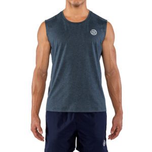 SKINS Activewear AUS - Men's Polyester Singlet Midnight Navy