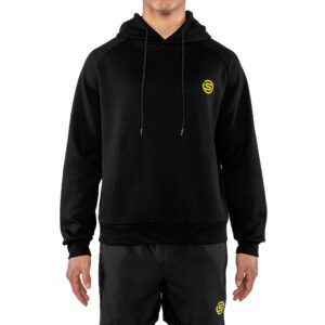 SKINS Activewear AUS - Men's Long Sleeves Interlock Hoodie Black
