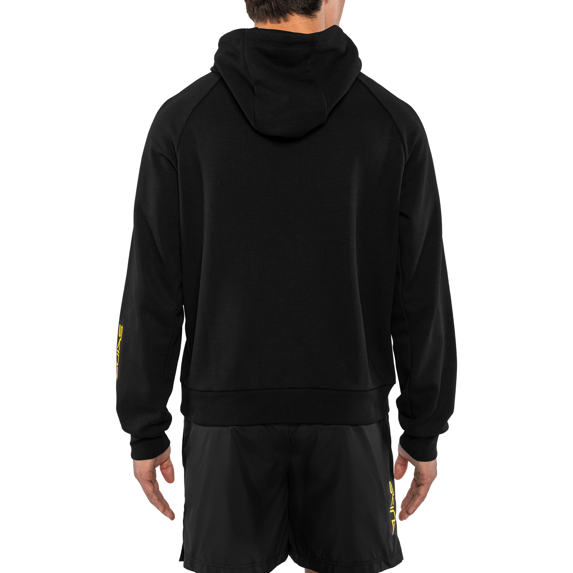SKINS Activewear AUS - Men's Long Sleeves Interlock Hoodie Black - Image 2
