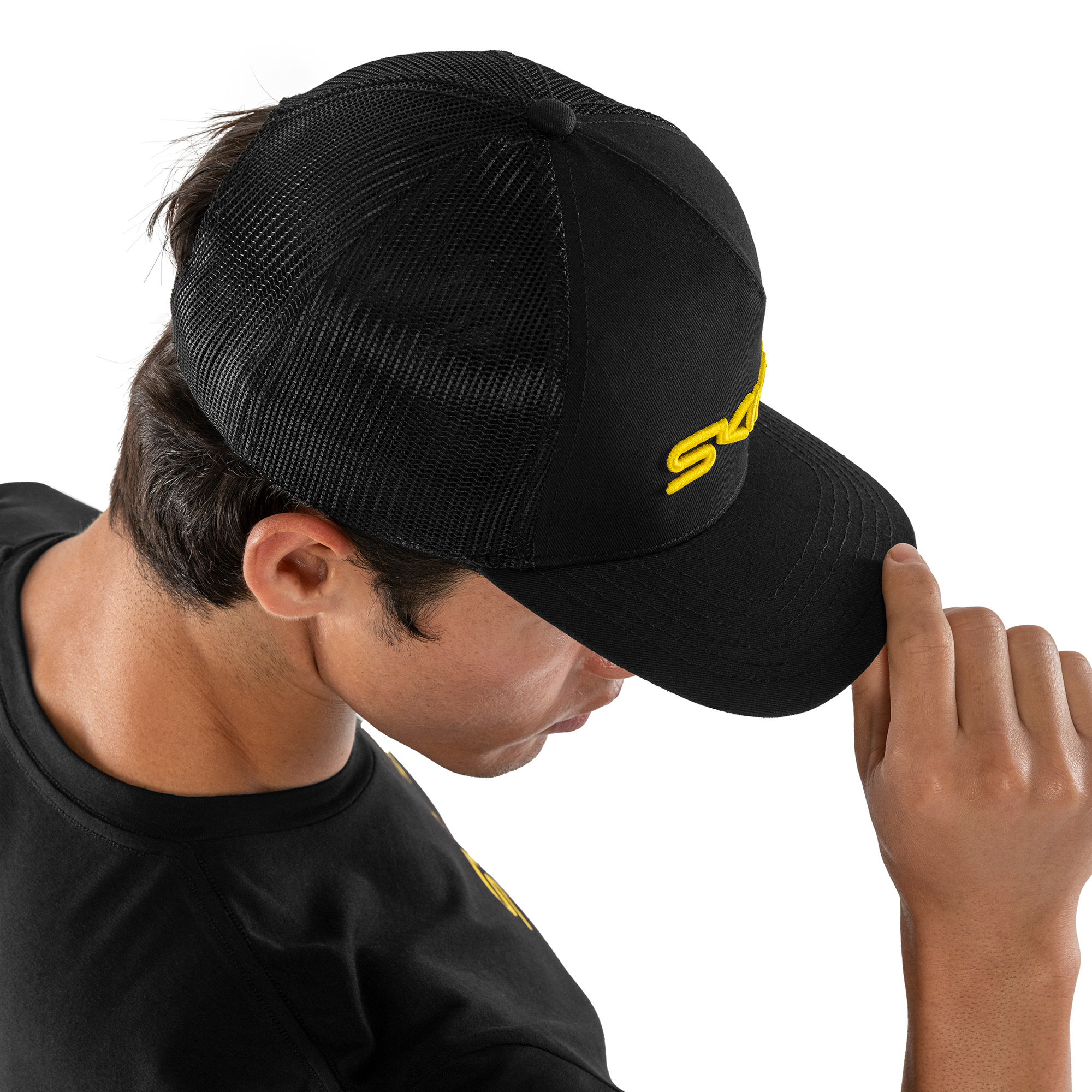 SKINS Activewear AUS - Men's Trucker Cap Black - Image 2