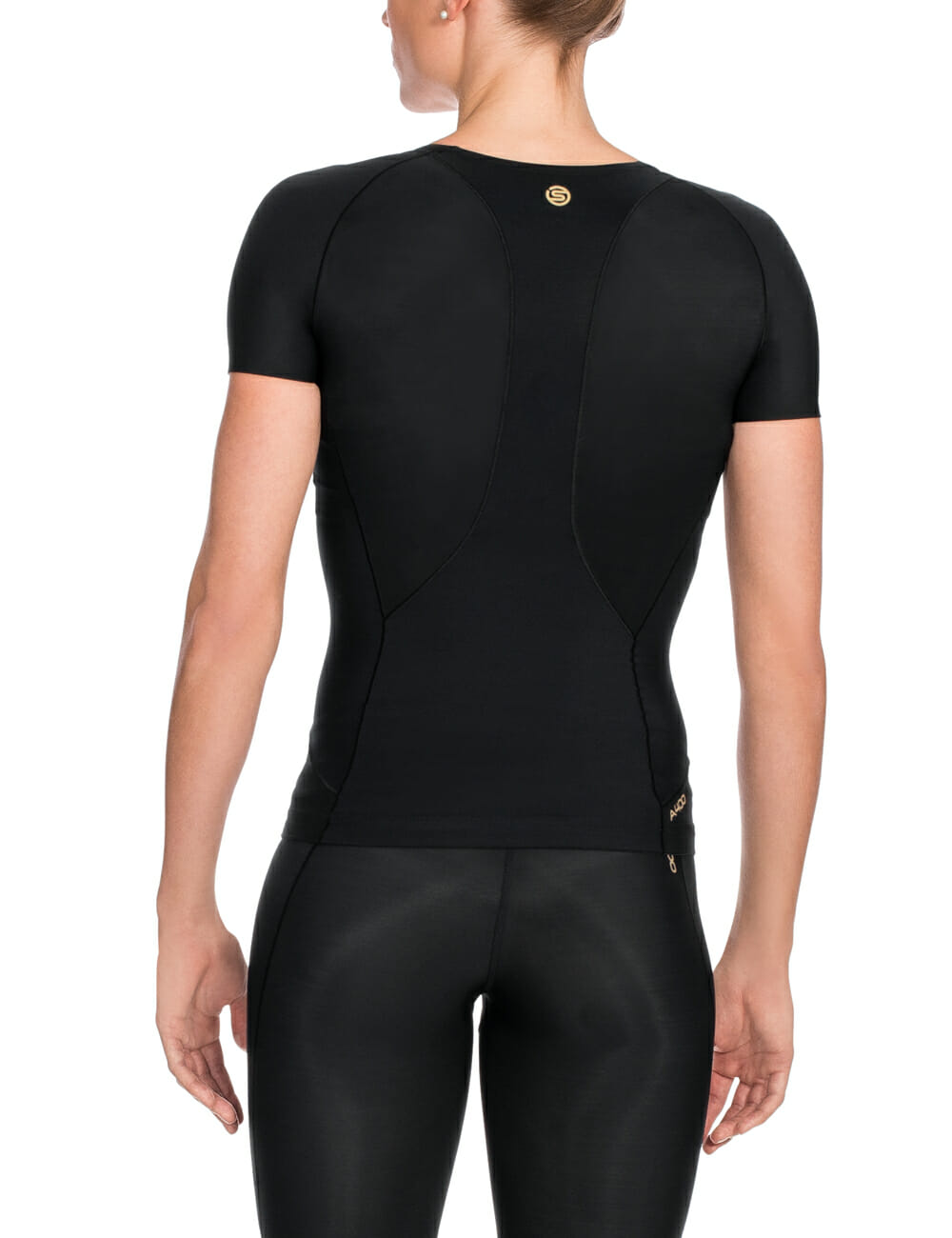 A400 Womens Short Sleeve Black - Image 3