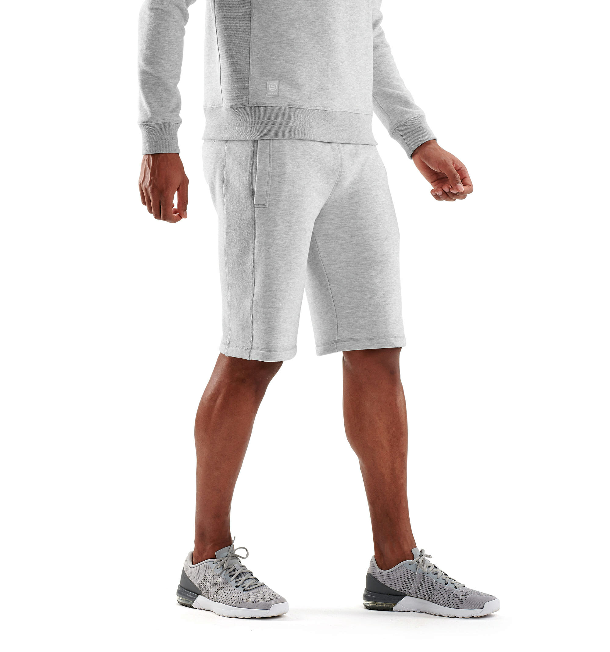 AW Linear Tech Fleece M Shorts Silver/Marle - Image 4