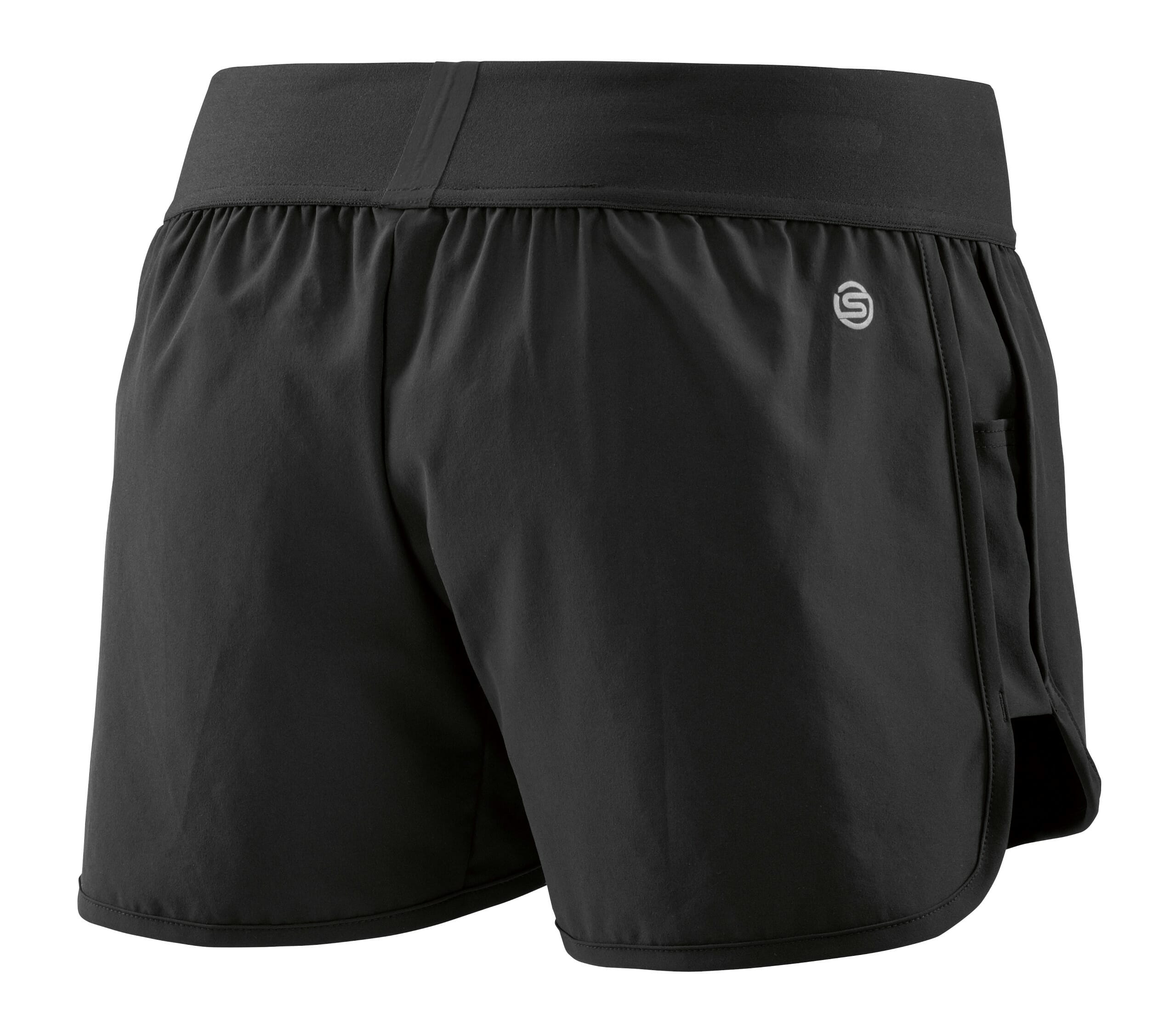 AW Swipe Hi Lo Womens Shorts 4 Black - Image 2