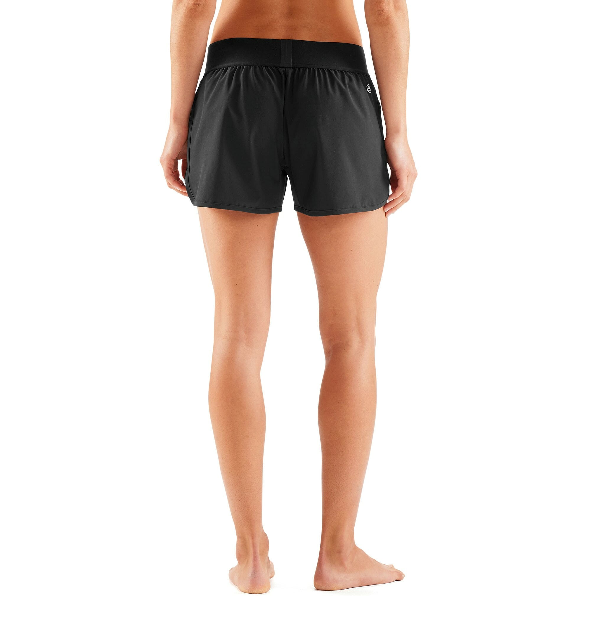 AW Swipe Hi Lo Womens Shorts 4 Black - Image 4