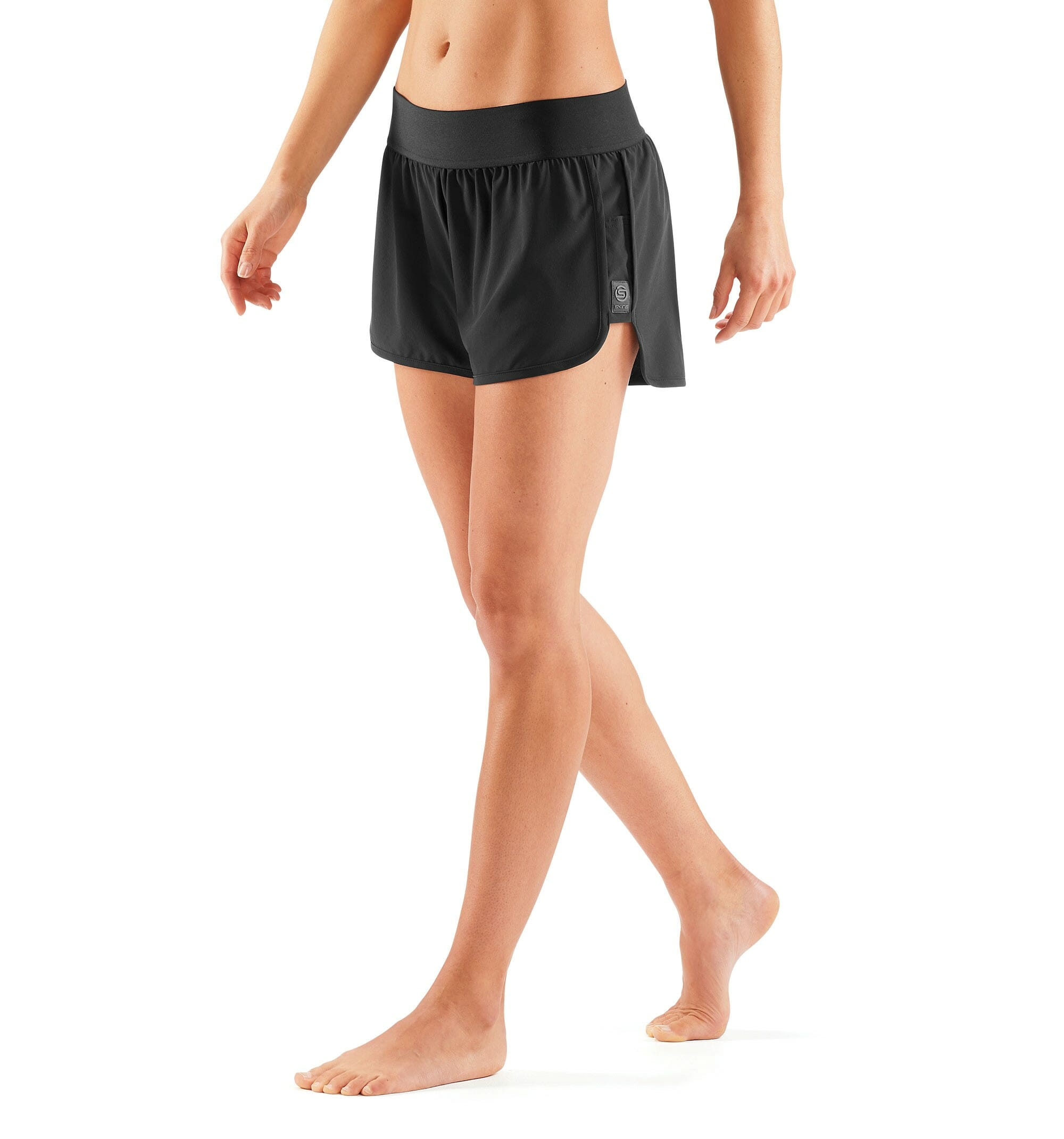AW Swipe Hi Lo Womens Shorts 4 Black - Image 6