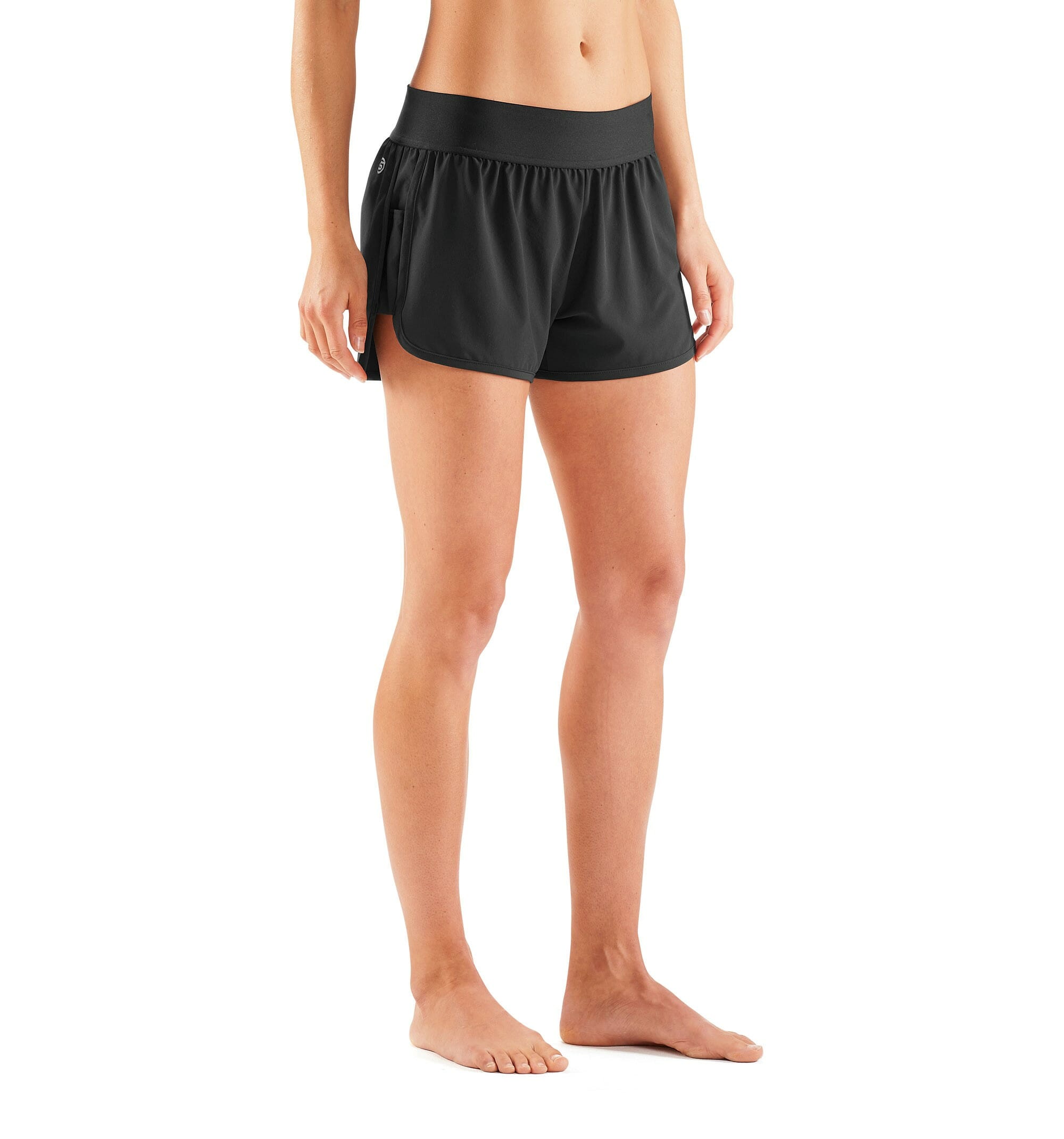 AW Swipe Hi Lo Womens Shorts 4 Black - Image 5