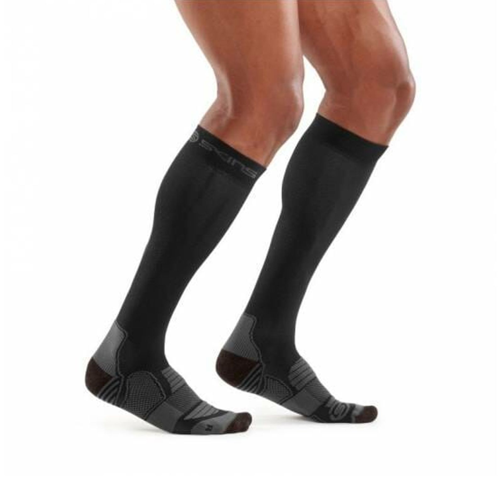 SKINS Men's Essential Active Compression Socks Black/Pewter - Image 3