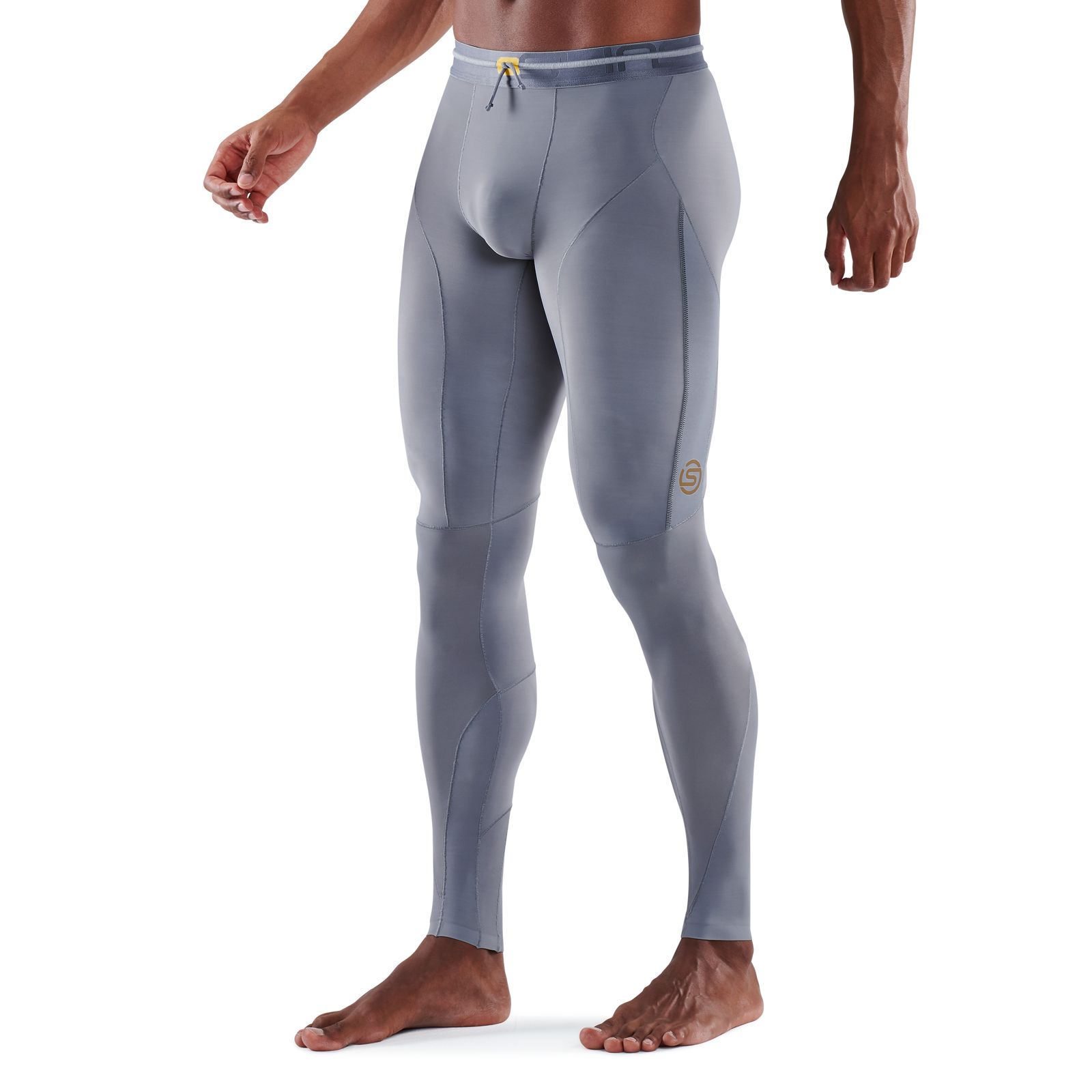 SKINS SERIES-5 MEN'S LONG TIGHTS MID GREY - Image 3
