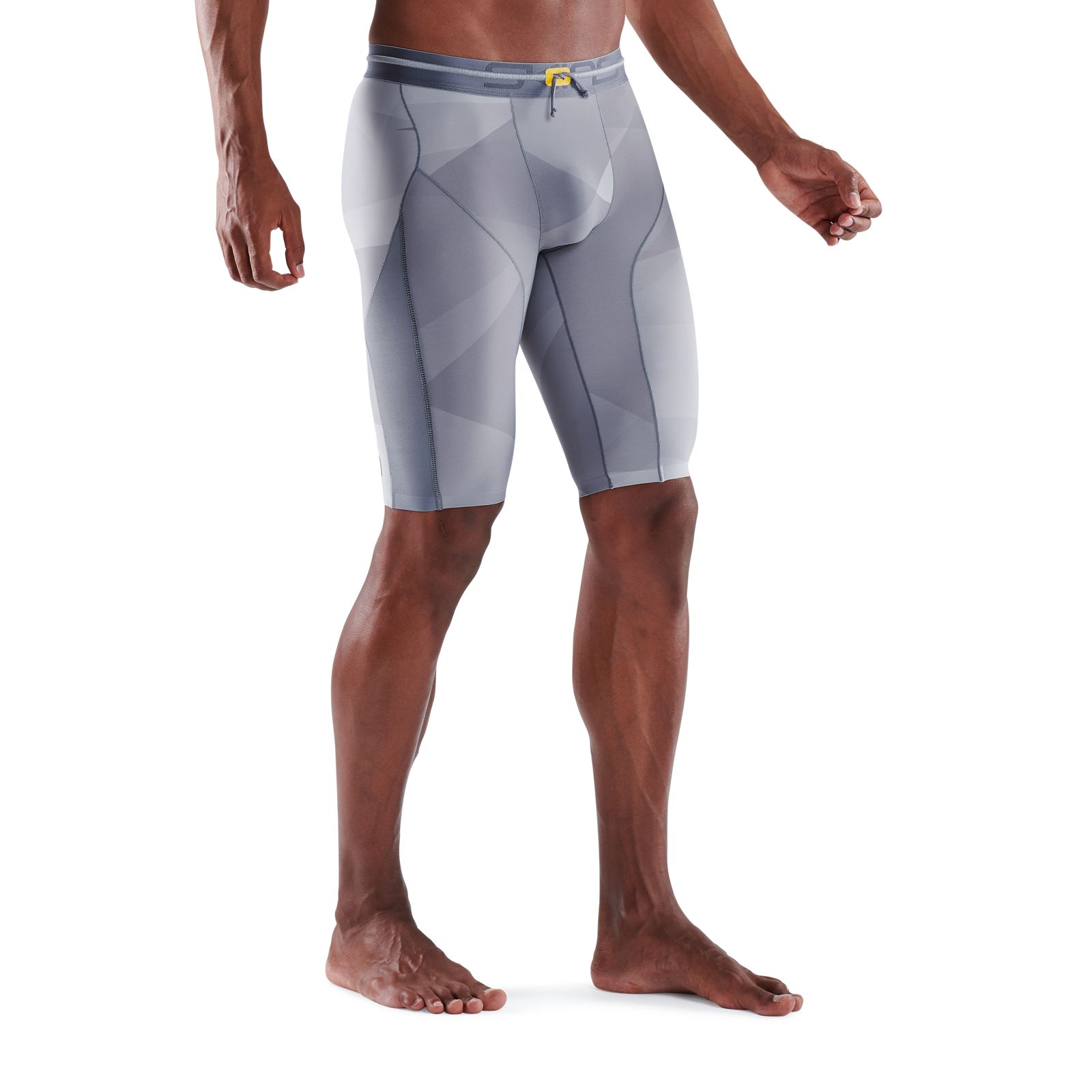 SKINS SERIES-5 MEN'S HALF TIGHTS GREY GEO - Image 4