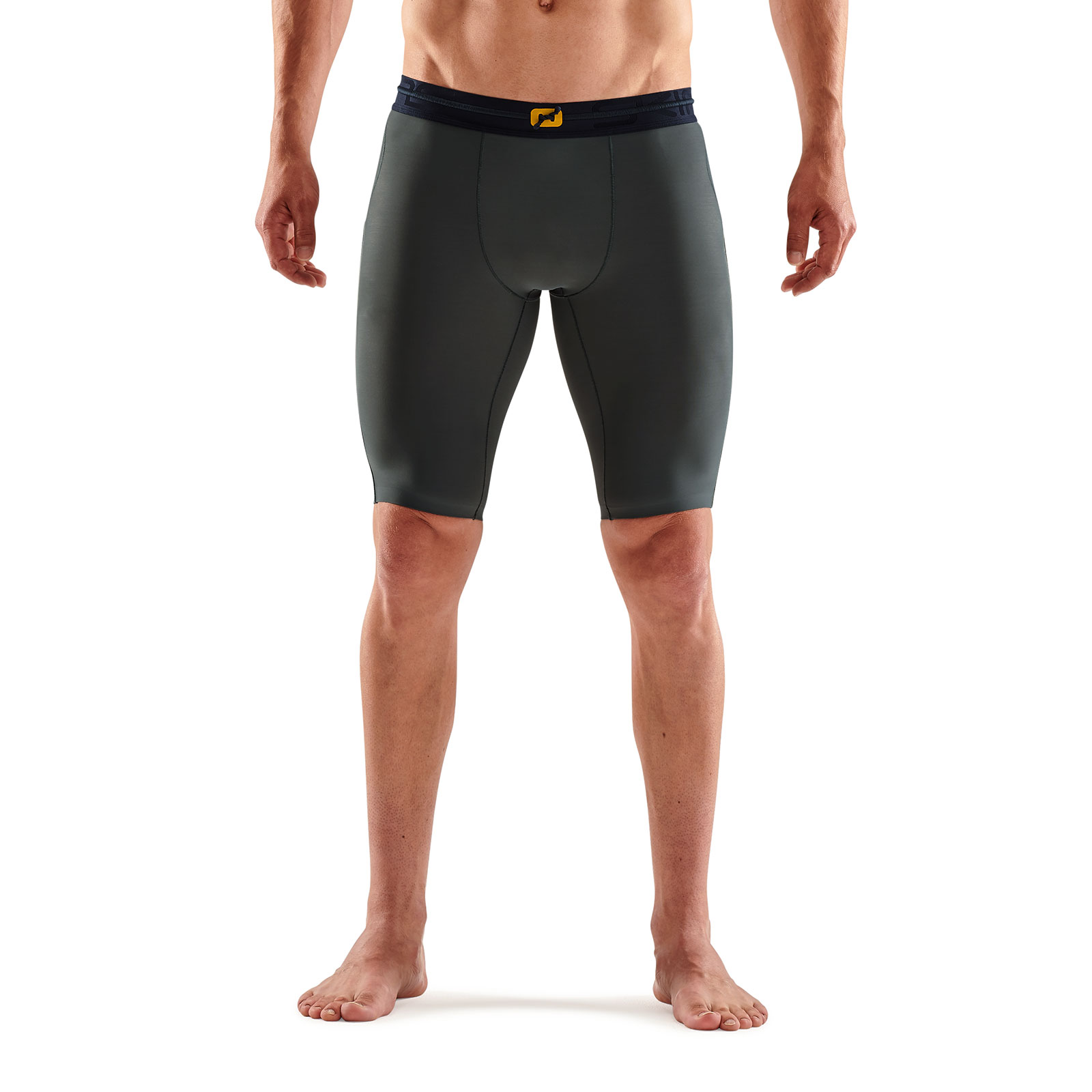 SKINS SERIES-5 MEN'S HALF TIGHTS GREY/BLUE