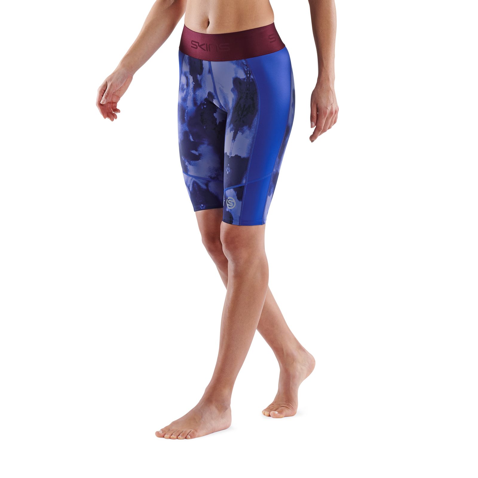 SKINS SERIES-3 WOMEN'S HALF TIGHTS BLUE CAMO - Image 3