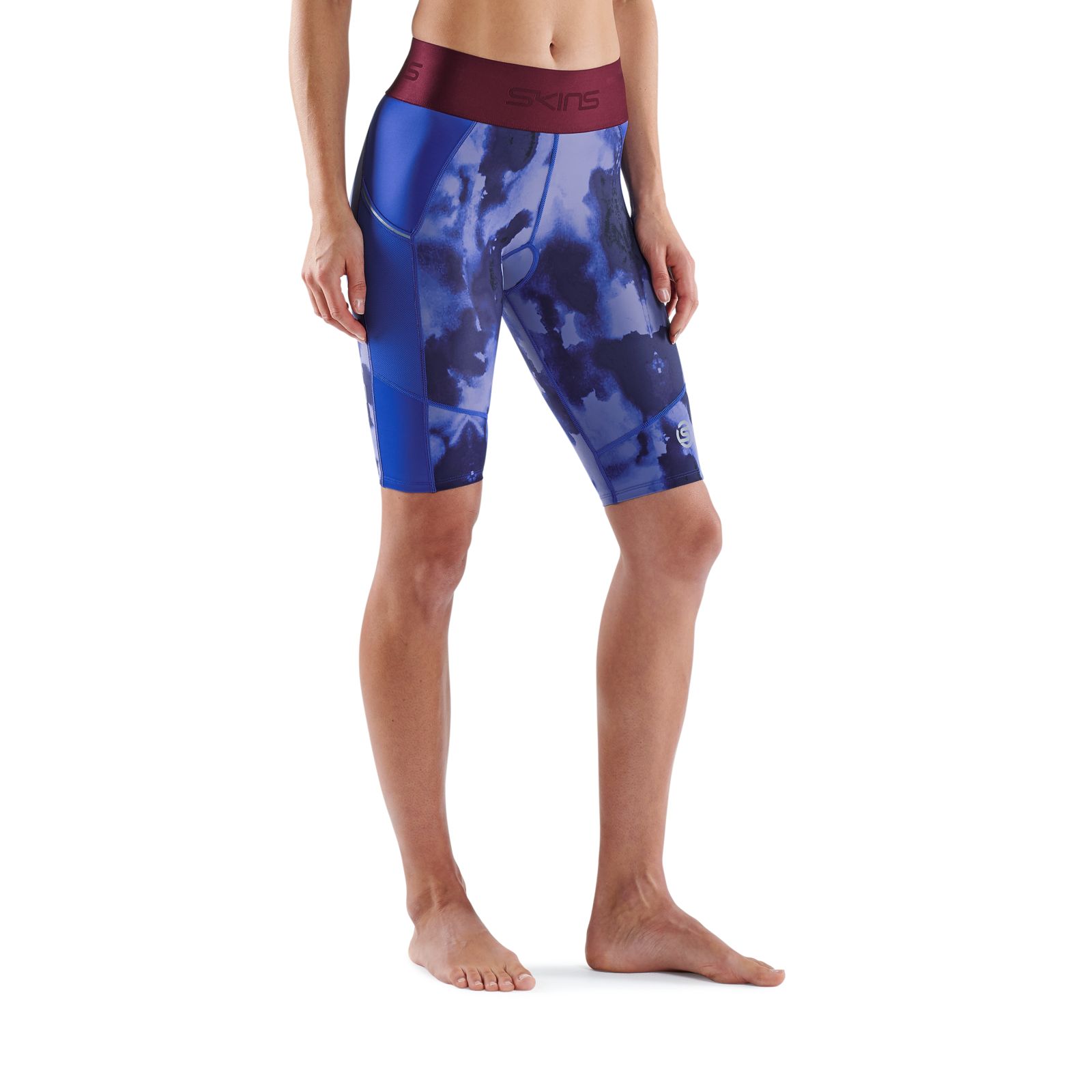 SKINS SERIES-3 WOMEN'S HALF TIGHTS BLUE CAMO - Image 4