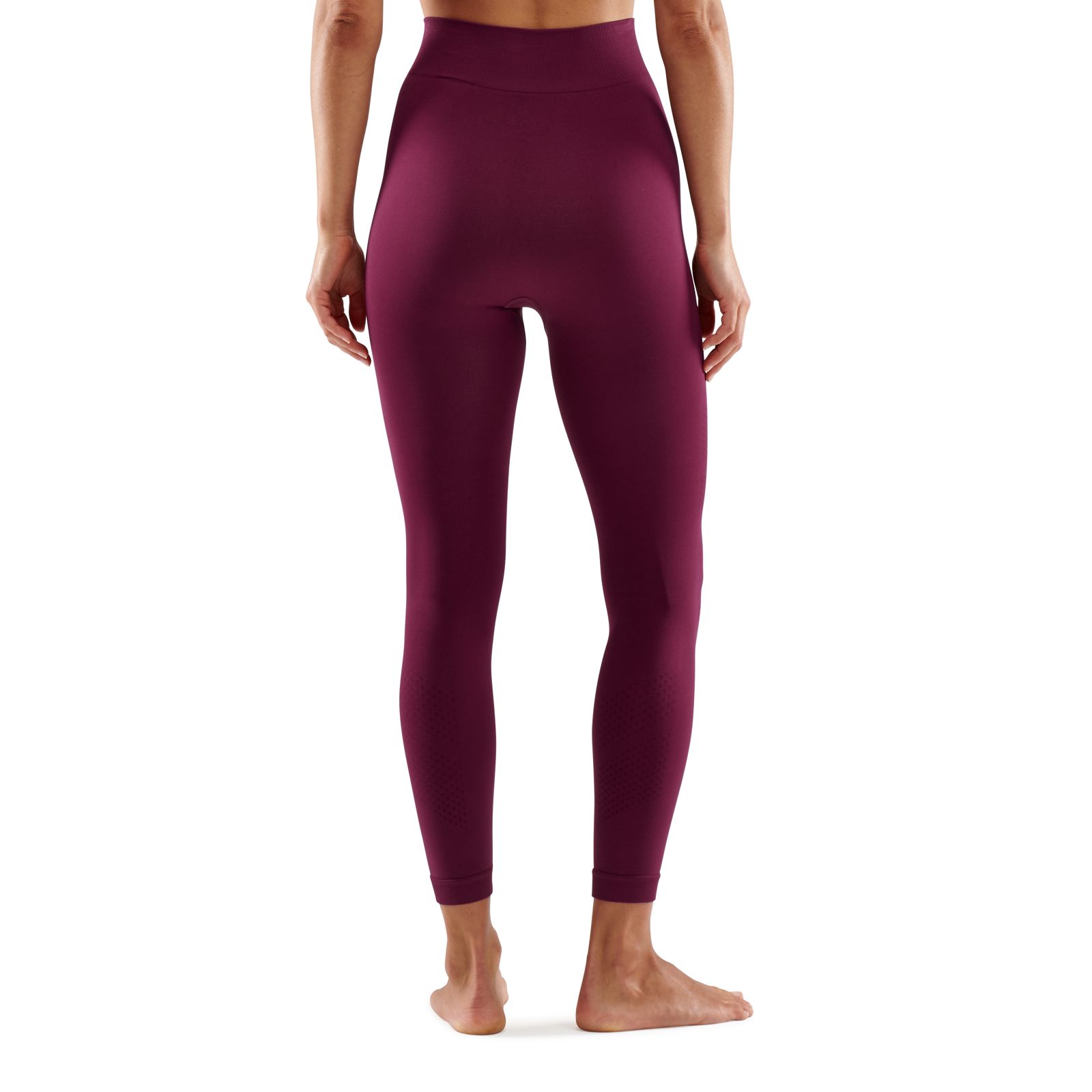 SKINS SERIES-3 WOMEN'S SEAMLESS LONG TIGHTS BURGUNDY - Image 2