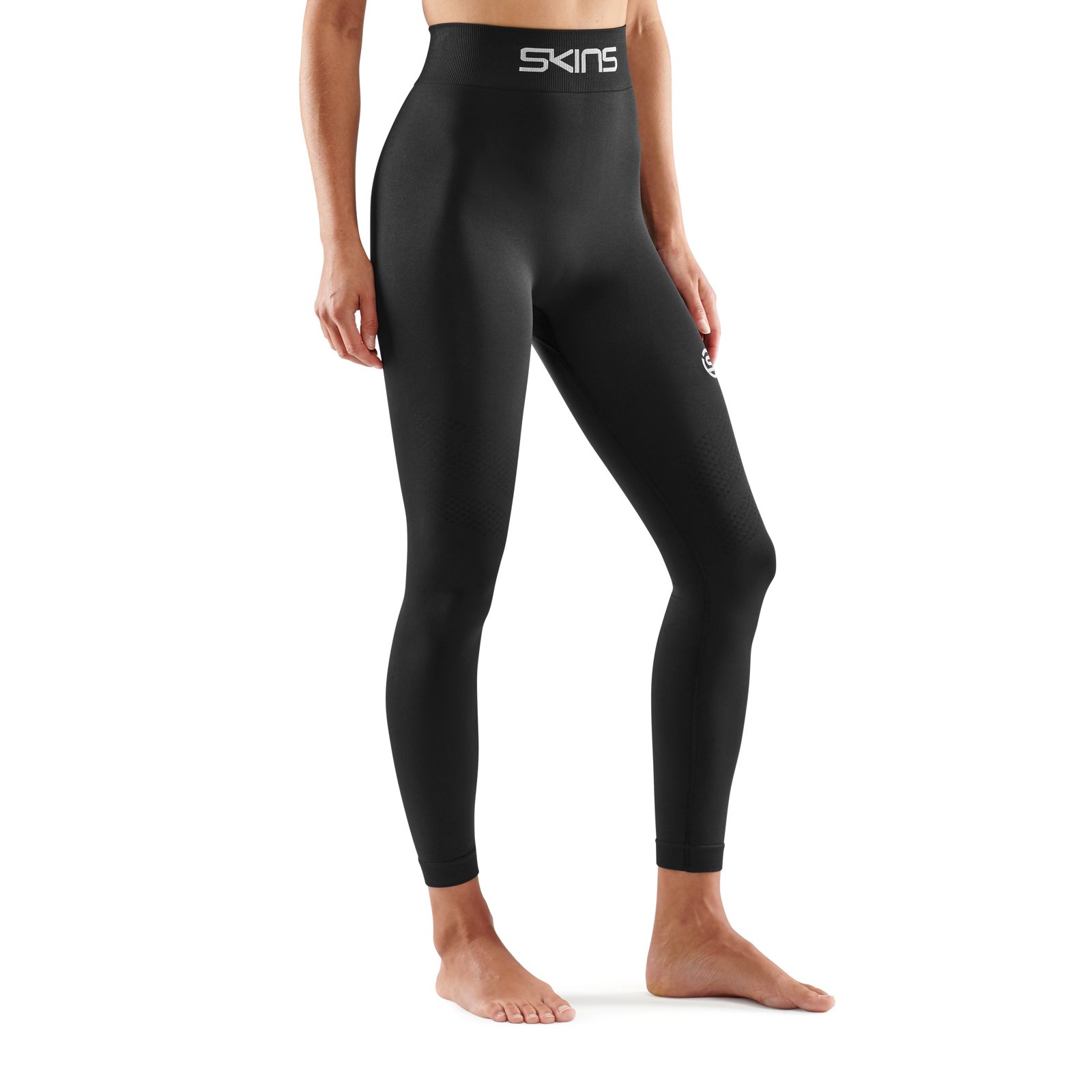 SKINS SERIES-3 WOMEN'S SEAMLESS LONG TIGHTS BLACK - Image 4