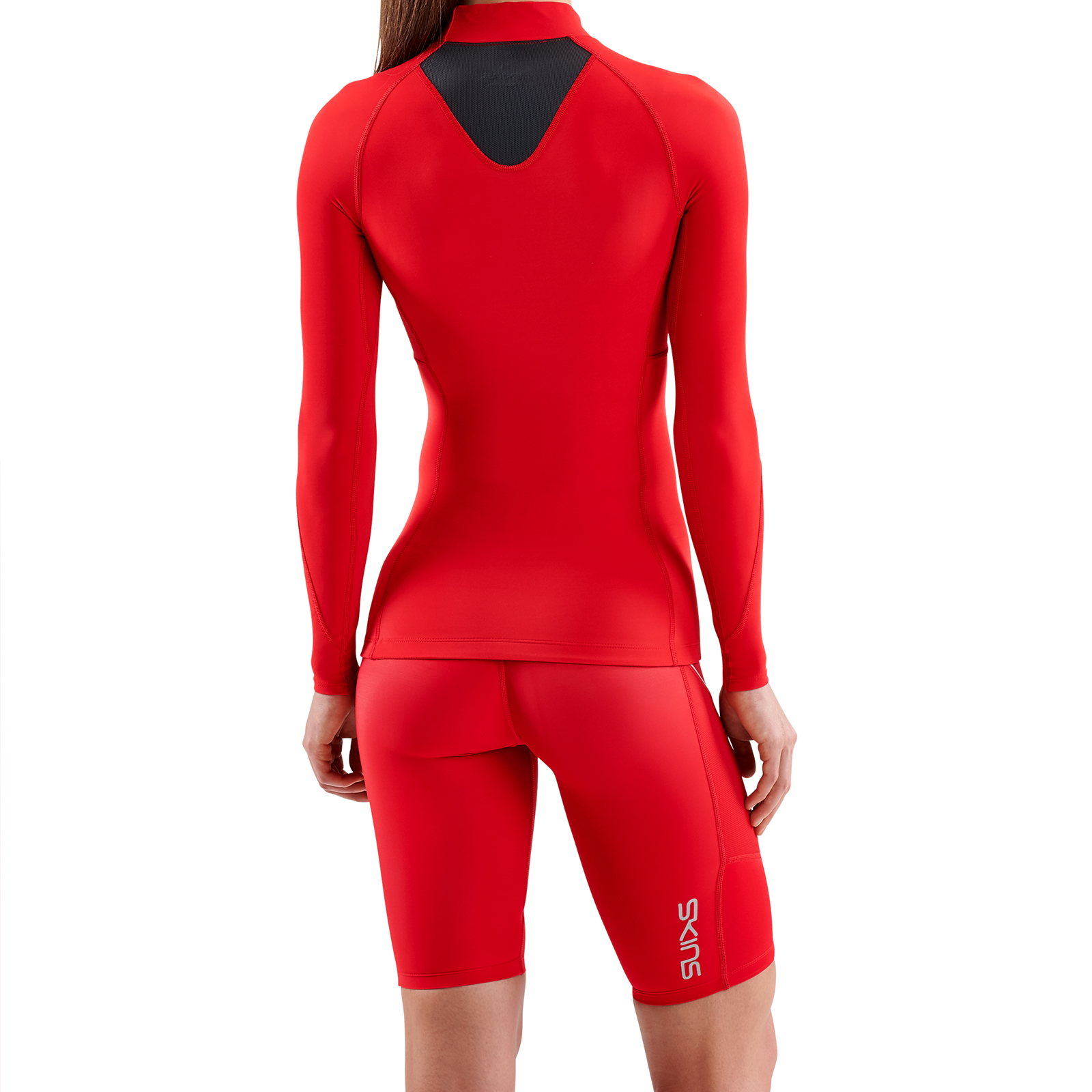 SKINS SERIES-3 WOMEN'S LONG SLEEVE THERMAL TOP RED - Image 2