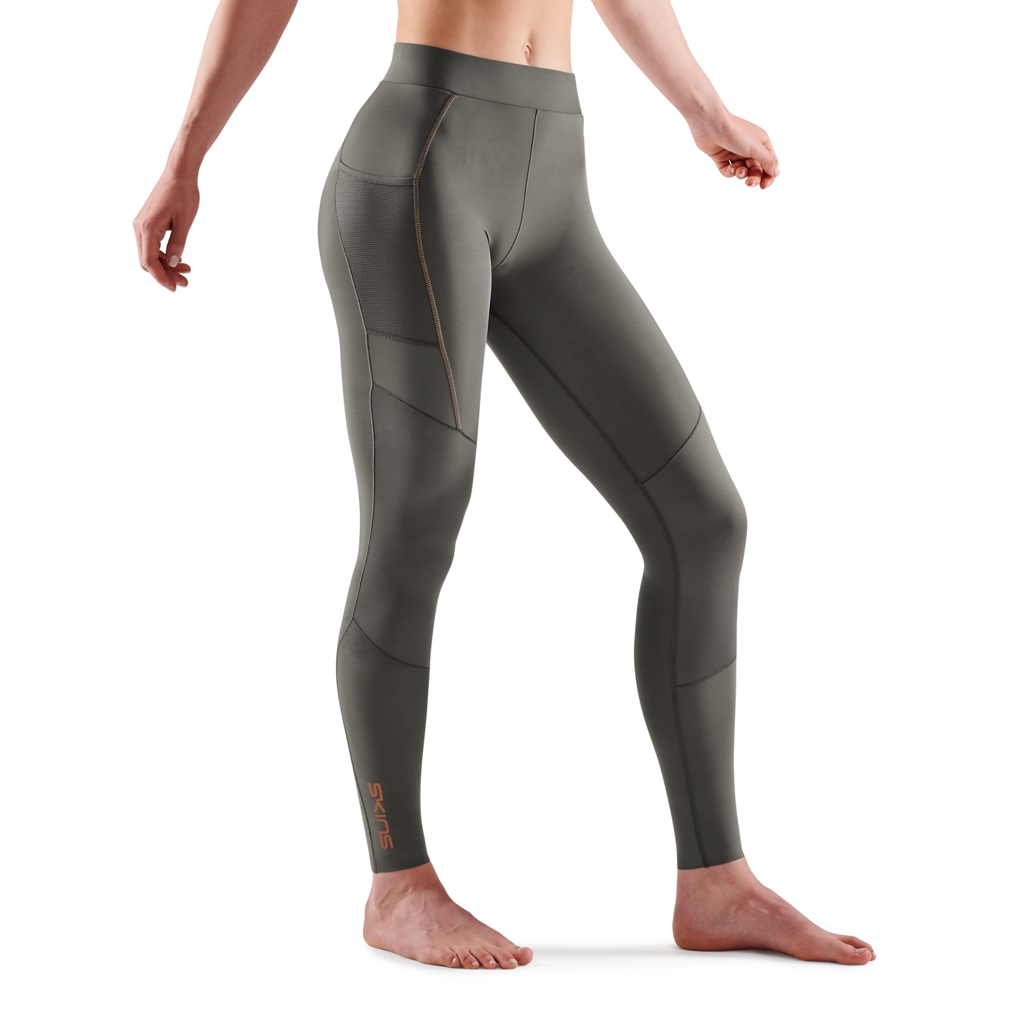 SKINS SERIES-5 WOMEN'S LONG TIGHTS PKT CHARCOAL - Image 4