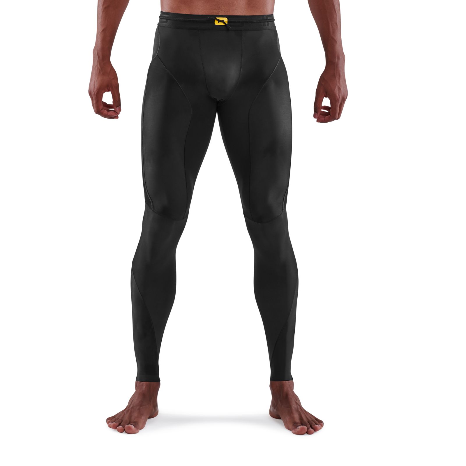 SKINS Men's A200 Compression Long Tights, Black/Yellow, X-Small, Activewear  -  Canada