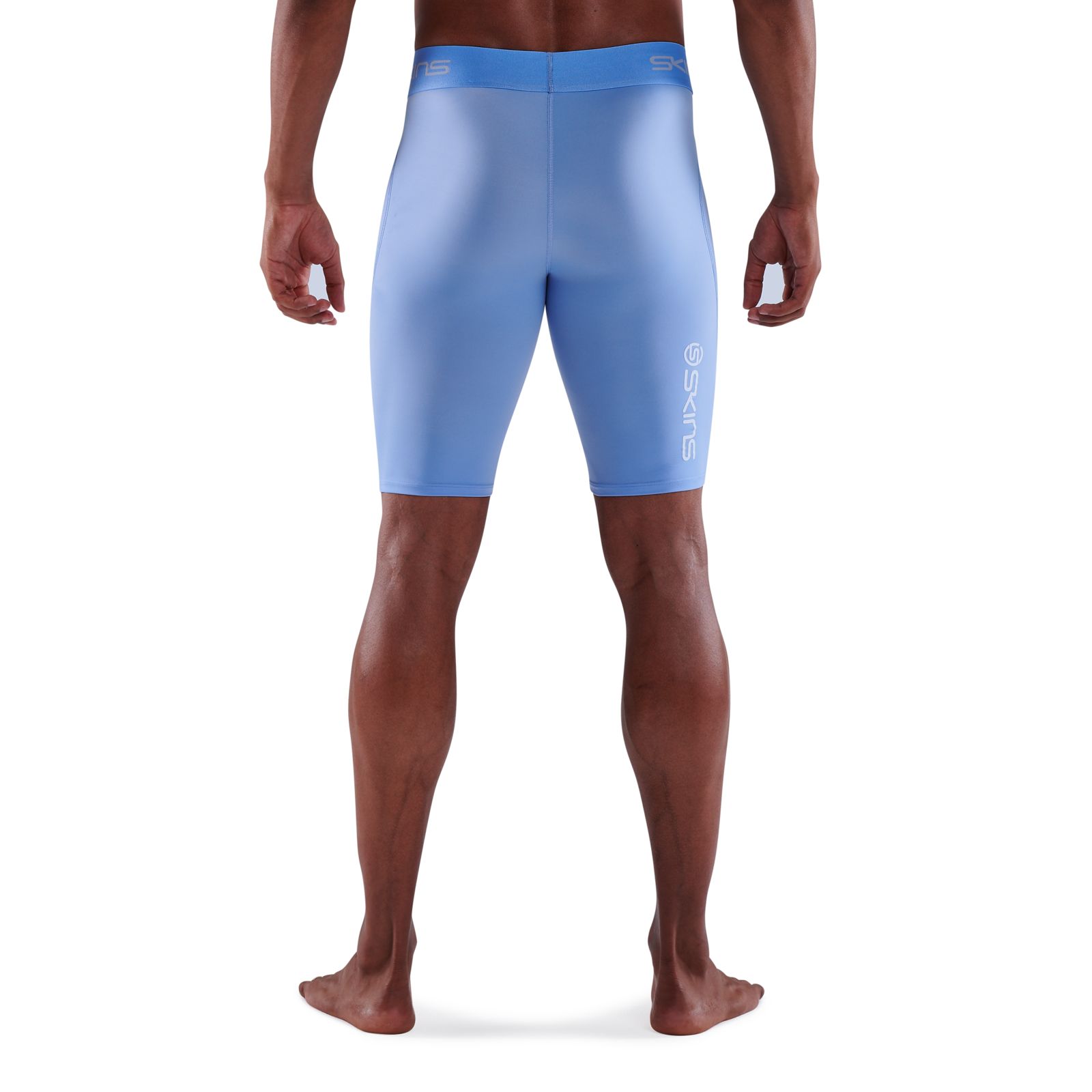 Skins Series-1 Mens Compression Half Tights (Bright Blue)