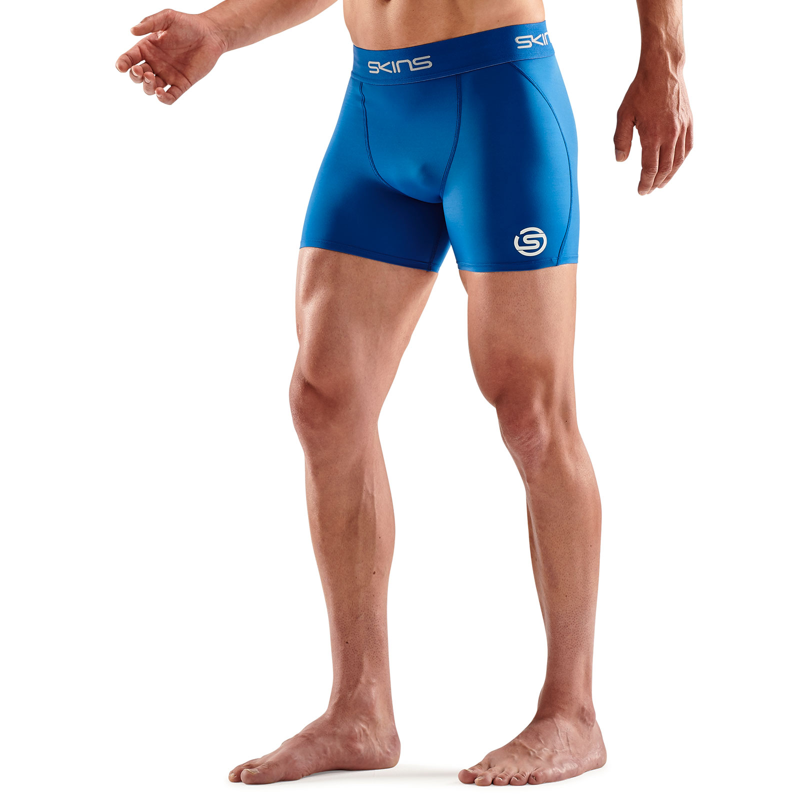 Skins Series-1 Mens Compression Half Tights (Bright Blue)