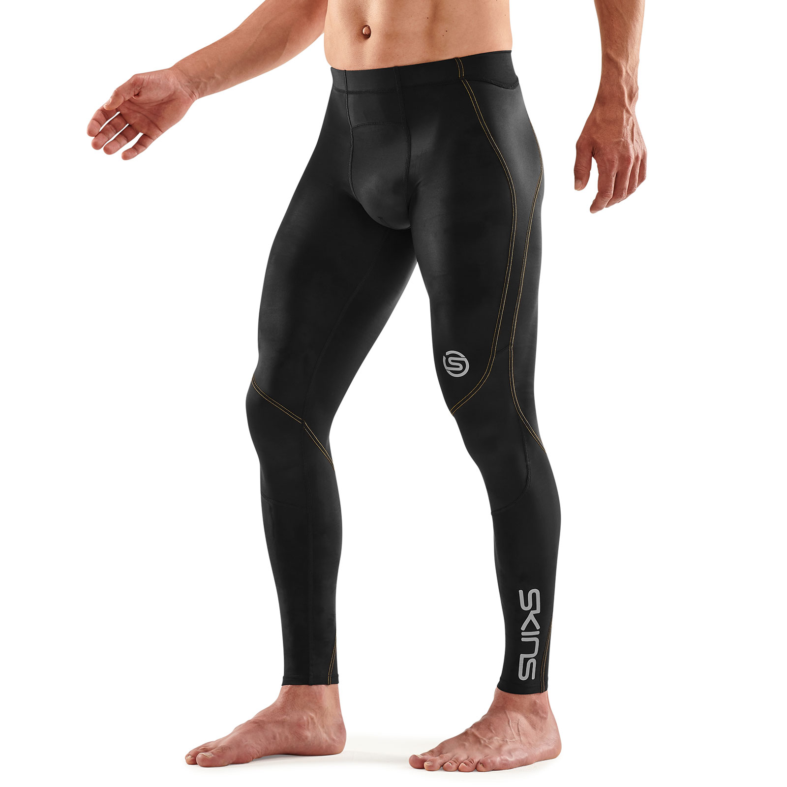 SKINS SERIES-3 MEN'S TRAVEL AND RECOVERY LONG TIGHTS BLACK - SKINS