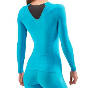 SKINS SERIES-3 WOMEN'S LONG SLEEVE TOP CYAN - SKINS Compression EU