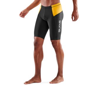 SKINS TRI BRAND HALF TIGHTS BLACK/ZEST - SKINS Compression EU