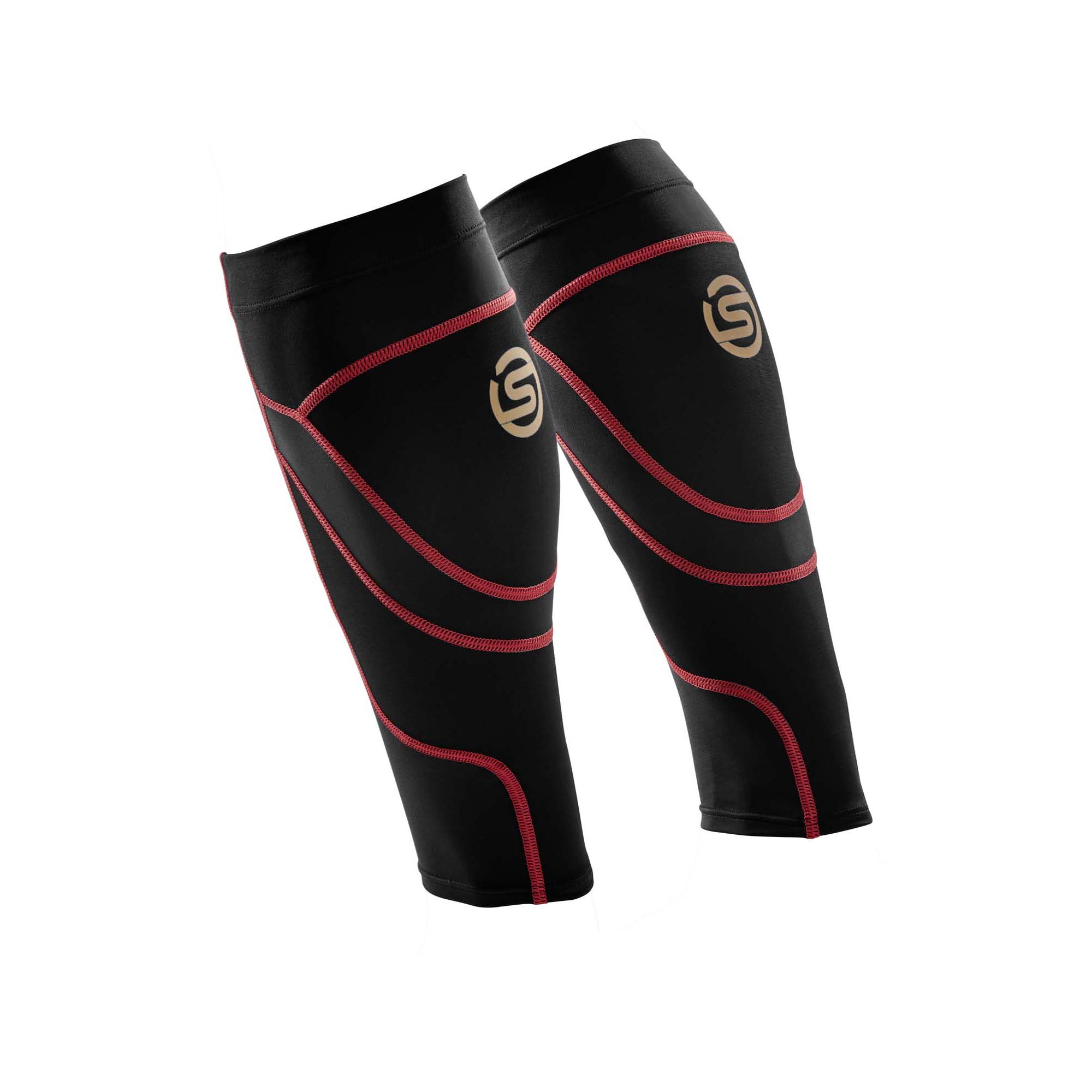 SKINS SERIES-5 Unisex 3D Calf Sleeves Black/Ruby Red