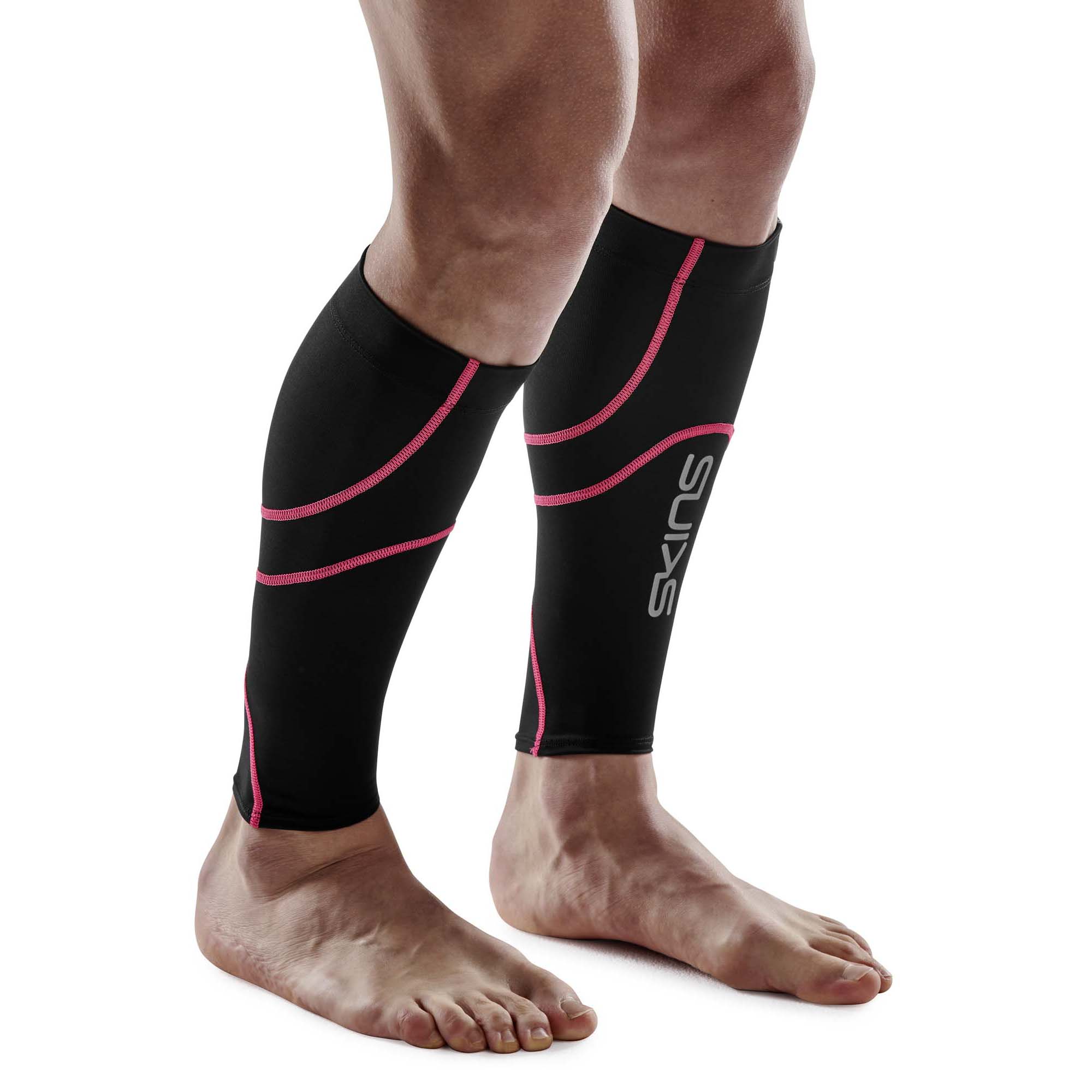SKINS SERIES-3 Unisex MX Calf sleeve Black/Ruby Red - Image 3