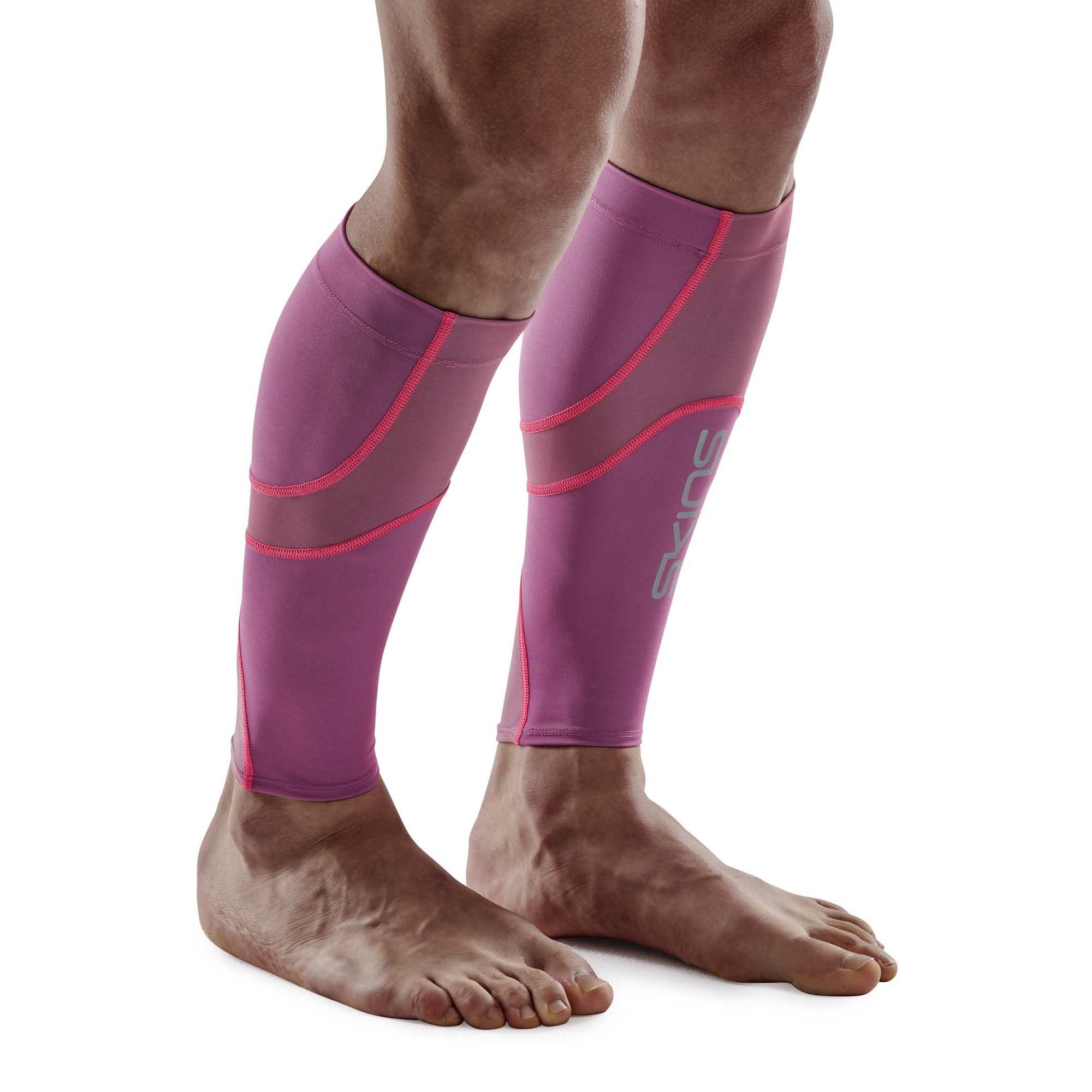 SKINS SERIES-3 Unisex MX Calf sleeve Wine Purple/Dark Burgundy - Image 2
