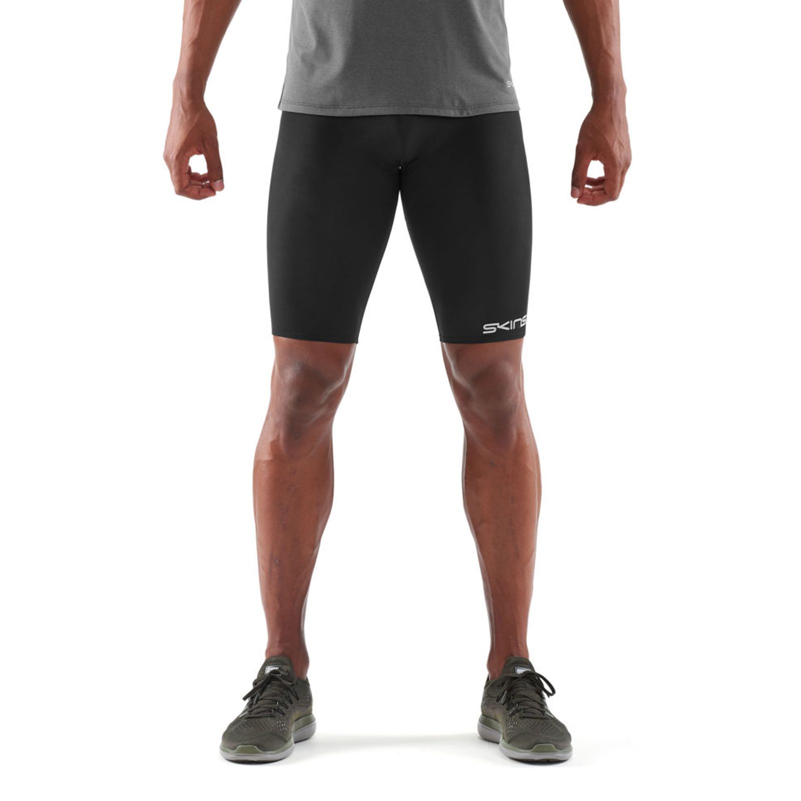 SKINS Men's Primary Half Tights Black SKINS Compression New Zealand