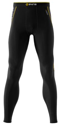 SKINS Men's A200 Thermal Long Tights Black/Yellow - SKINS Compression UK