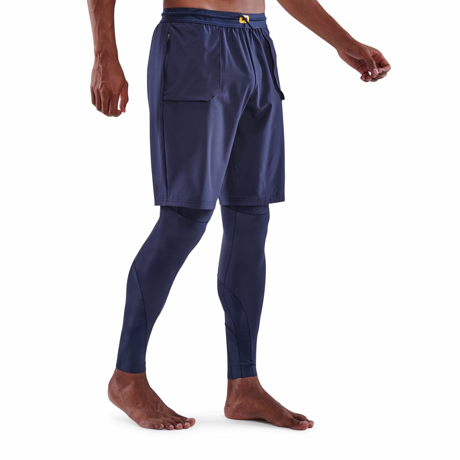 SKINS SERIES-5 MEN'S TRAVEL AND RECOVERY LONG TIGHTS NAVY BLUE - Image 4