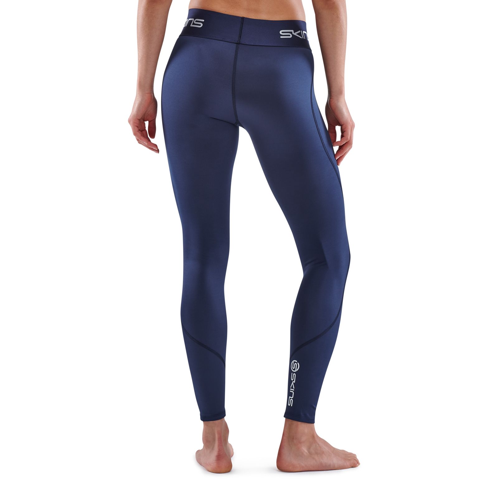 SKINS Compression Series-2 Women's Long Tights Navy Blue Small New