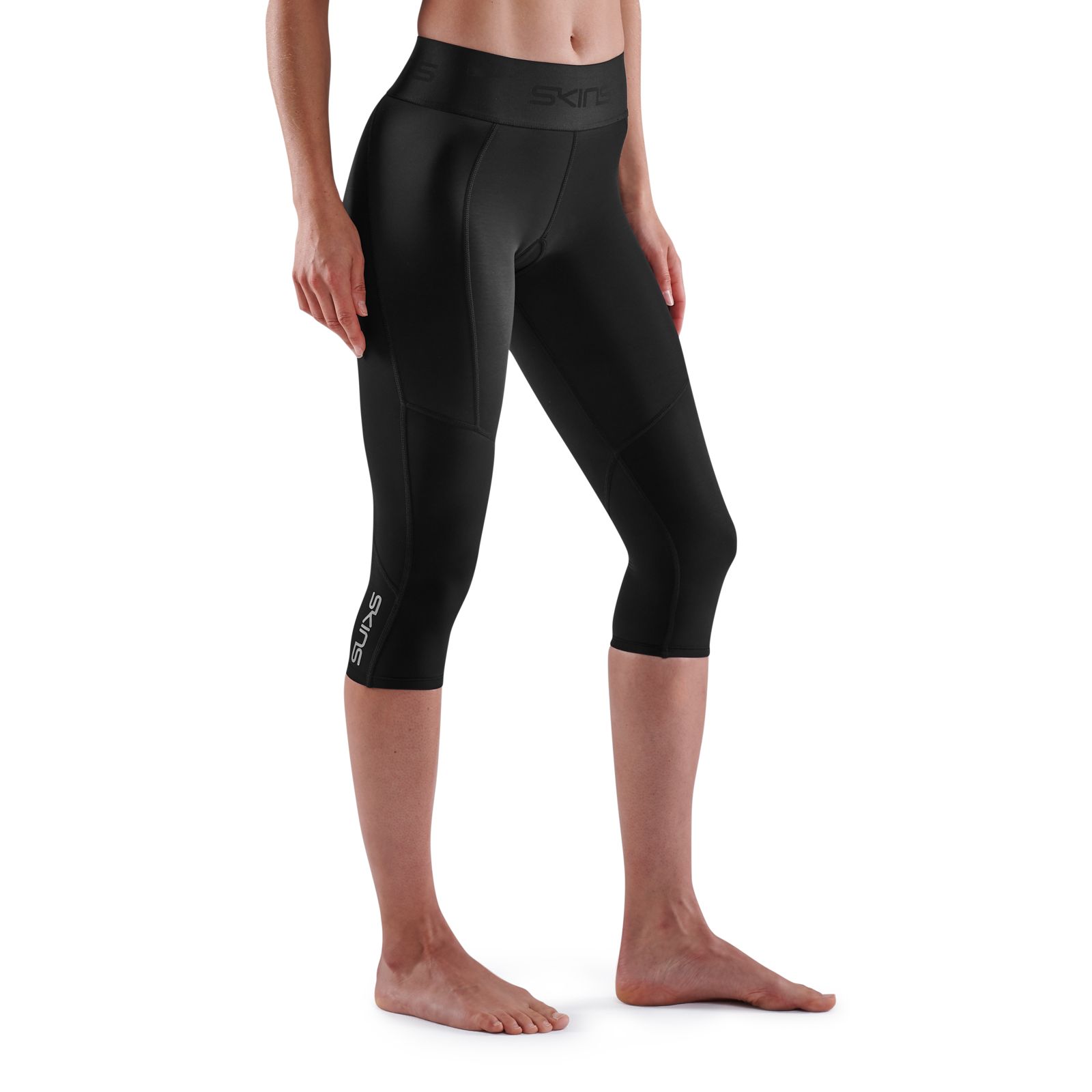 SKINS SERIES-3 WOMEN'S TRAVEL AND RECOVERY LONG TIGHTS BLACK - SKINS  Compression UK