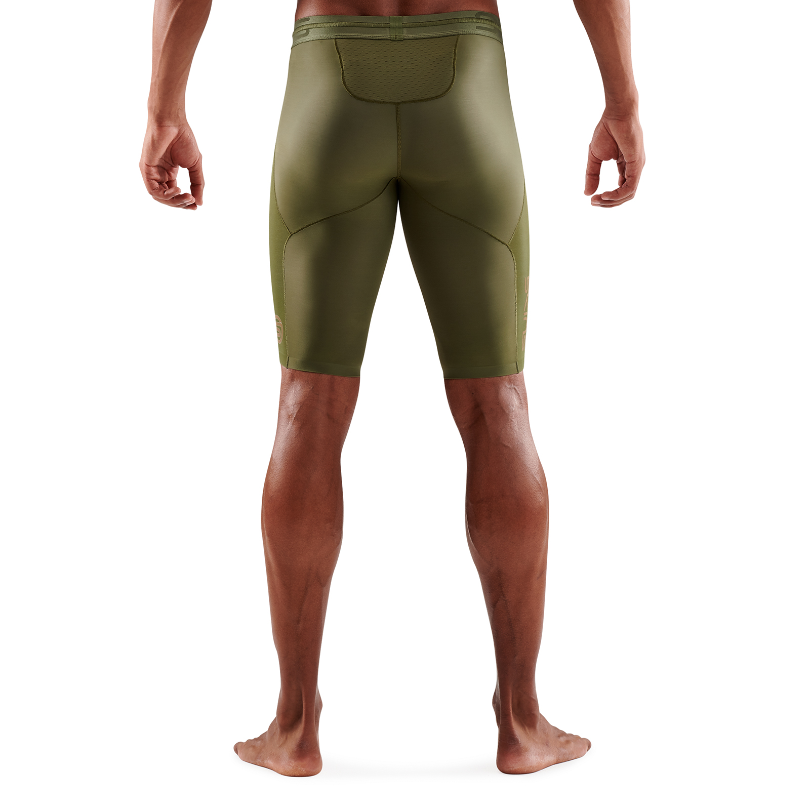 SERIES5 MEN'S HALF TIGHTS KHAKI SKINS Compression UK