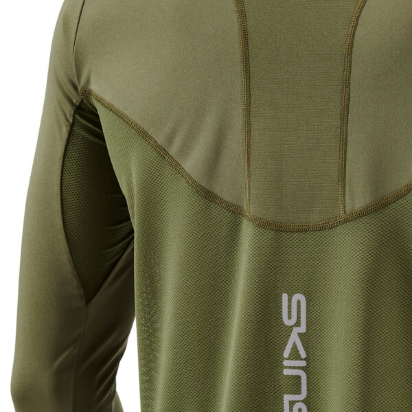 SKINS SERIES3 MEN'S LONG SLEEVE TOP KHAKI SKINS Compression UK