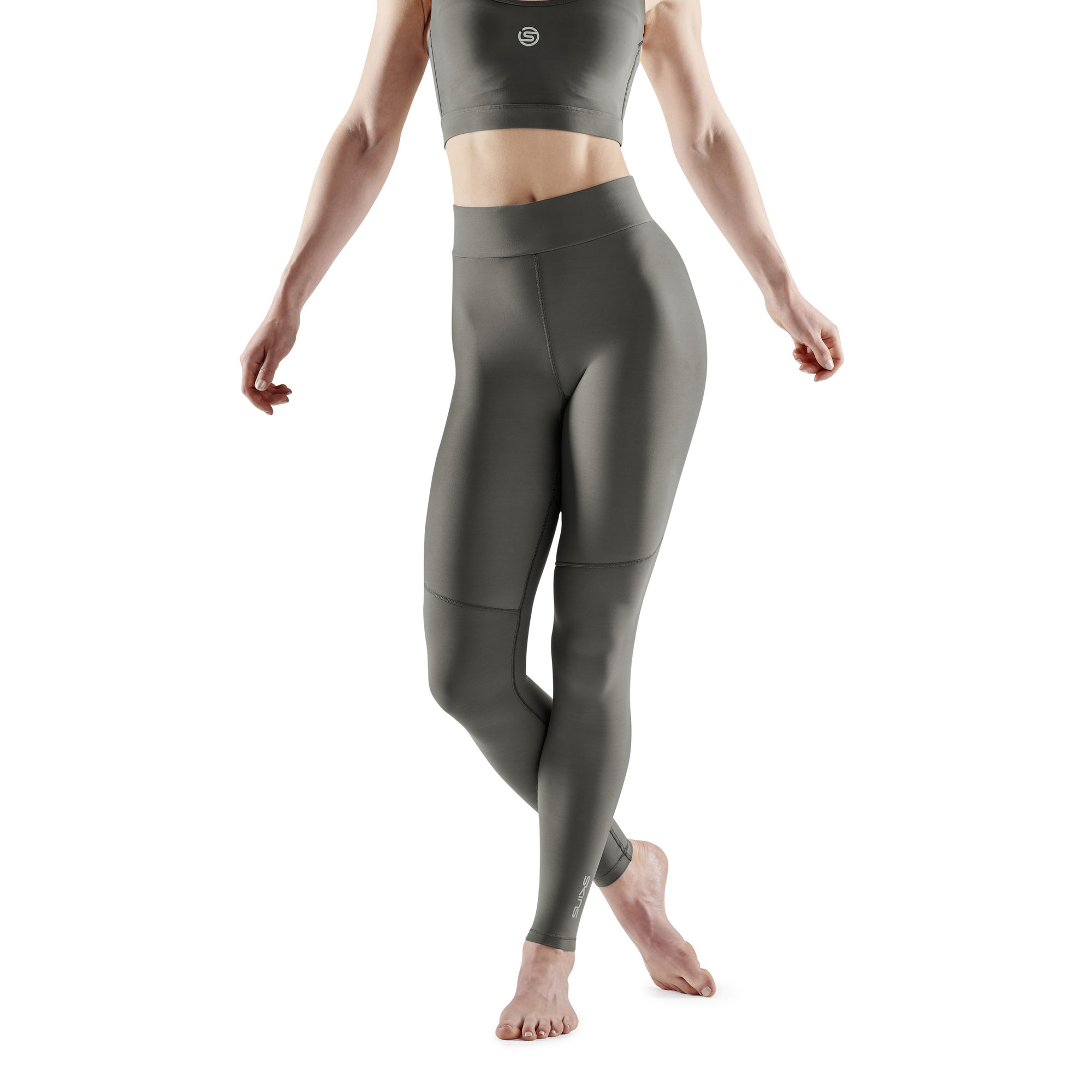 SKINS SERIES-3 WOMEN'S SOFT LONG TIGHTS PKT CHARCOAL - SKINS Compression UK